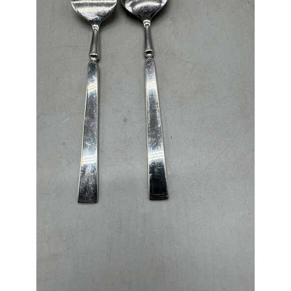 Vintage serving Fork & Spoon Set elegant  9" pewter ? READ - Picture 8 of 8